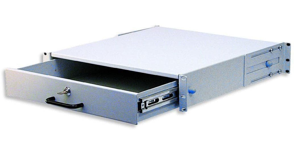 Cassetto Porta Tastiera 2U per Armadi Rack 19'' con Serratura Grigio in Binari cassetti Scontolo.net - Potenza, commercioVirtuoso.it