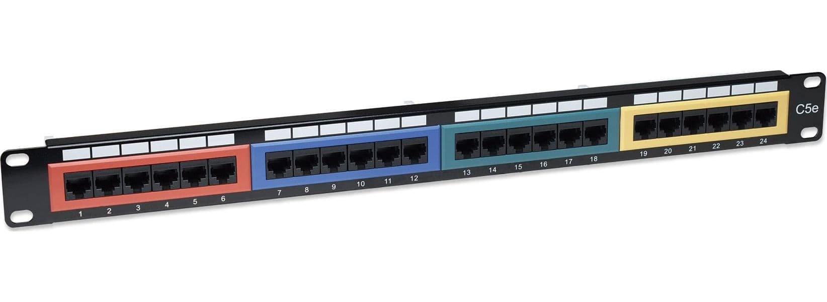 Pannello Patch UTP 24 porte Cat.5E Codifica Colorata in Cavi Ethernet Scontolo.net - Potenza, commercioVirtuoso.it