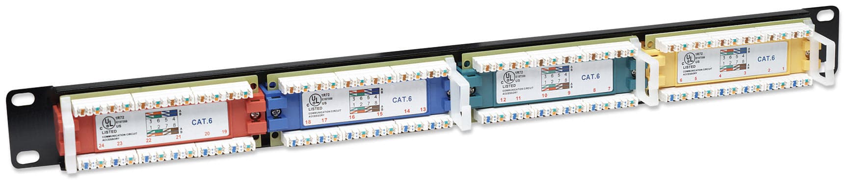 Pannello Patch UTP 24 porte Cat.6 Codifica Colorata in Cavi Ethernet Scontolo.net - Potenza, commercioVirtuoso.it