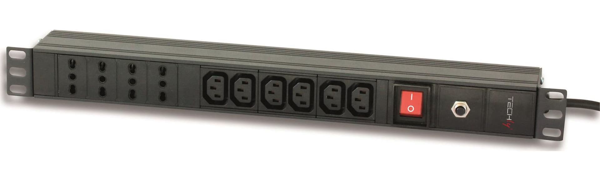 Multipresa 4 IT + 6 VDE da Rack 19'' con Interruttore Spina Italiana 1U in Cavi di alimentazione Scontolo.net - Potenza, commercioVirtuoso.it