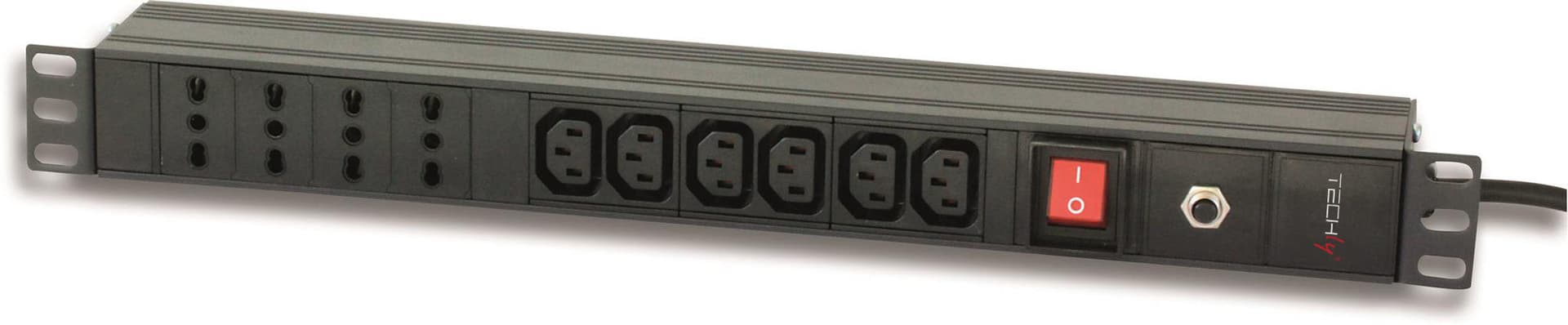 Multipresa 4 IT + 6 VDE da Rack 19'' con Interruttore Spina Italiana 1U in Cavi di alimentazione Scontolo.net - Potenza, commercioVirtuoso.it