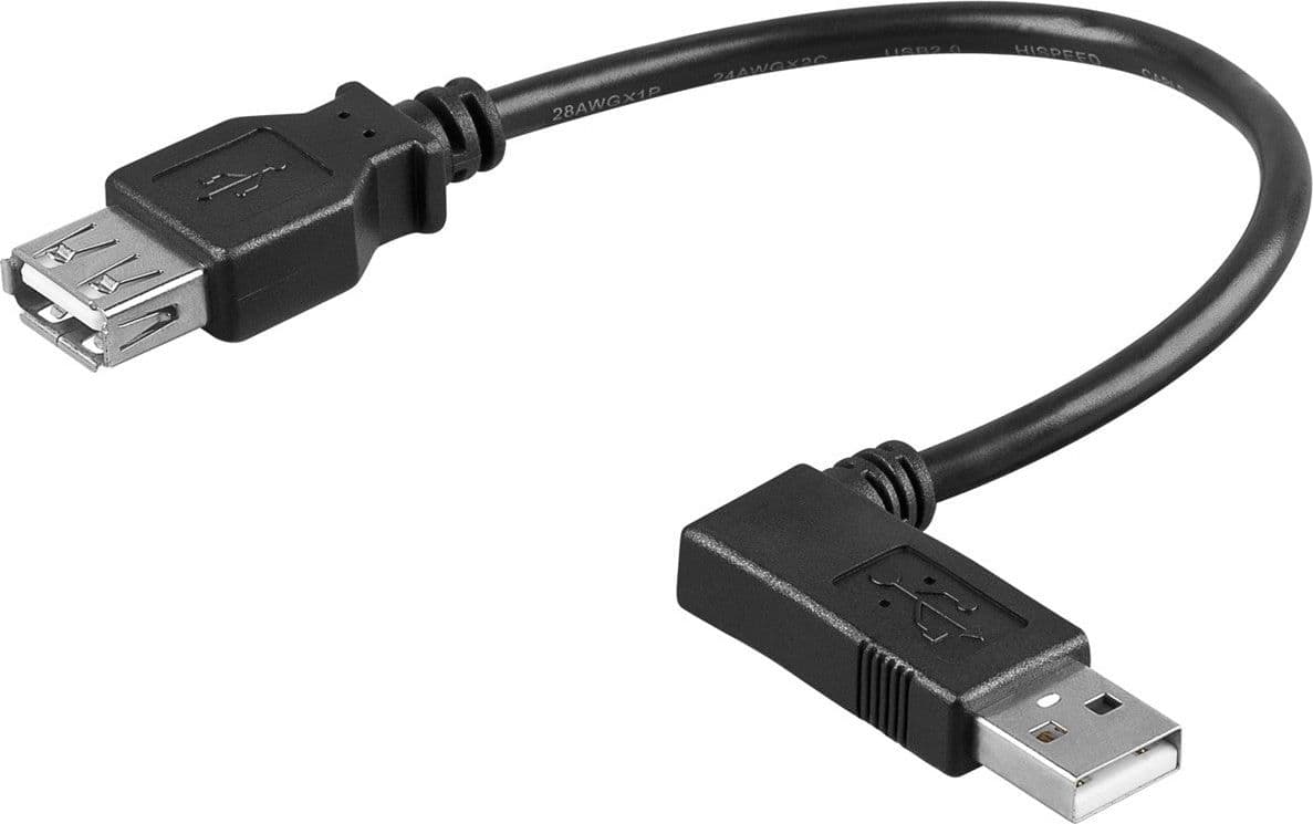 Cavo USB 2.0 A maschio angolato/A femmina 0,3 metri in  Scontolo.net - Potenza, commercioVirtuoso.it