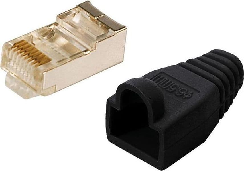 Plug Copriconnettore Cat.5E RJ45 Cavo Schermato 100pz Nero in Cavi Ethernet Scontolo.net - Potenza, commercioVirtuoso.it