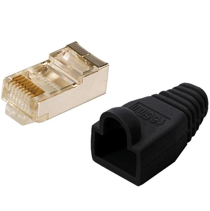 Plug Copriconnettore Cat.5E RJ45 Cavo Schermato 100pz Nero in Cavi Ethernet Scontolo.net - Potenza, commercioVirtuoso.it