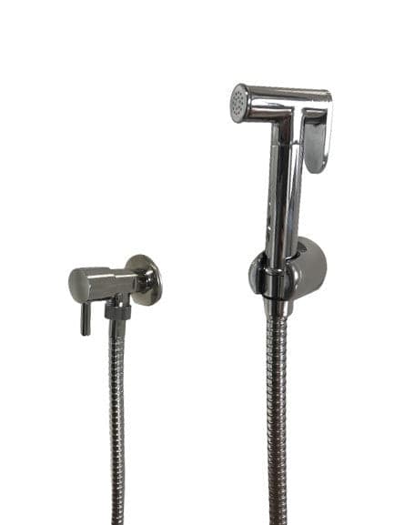 Kit idroscopino doccetta bidet moderno in ottone completo flessibile 120 support abs in Rubinetti per bidet BagnoClic.it - Pregnana Milanese, commercioVirtuoso.it