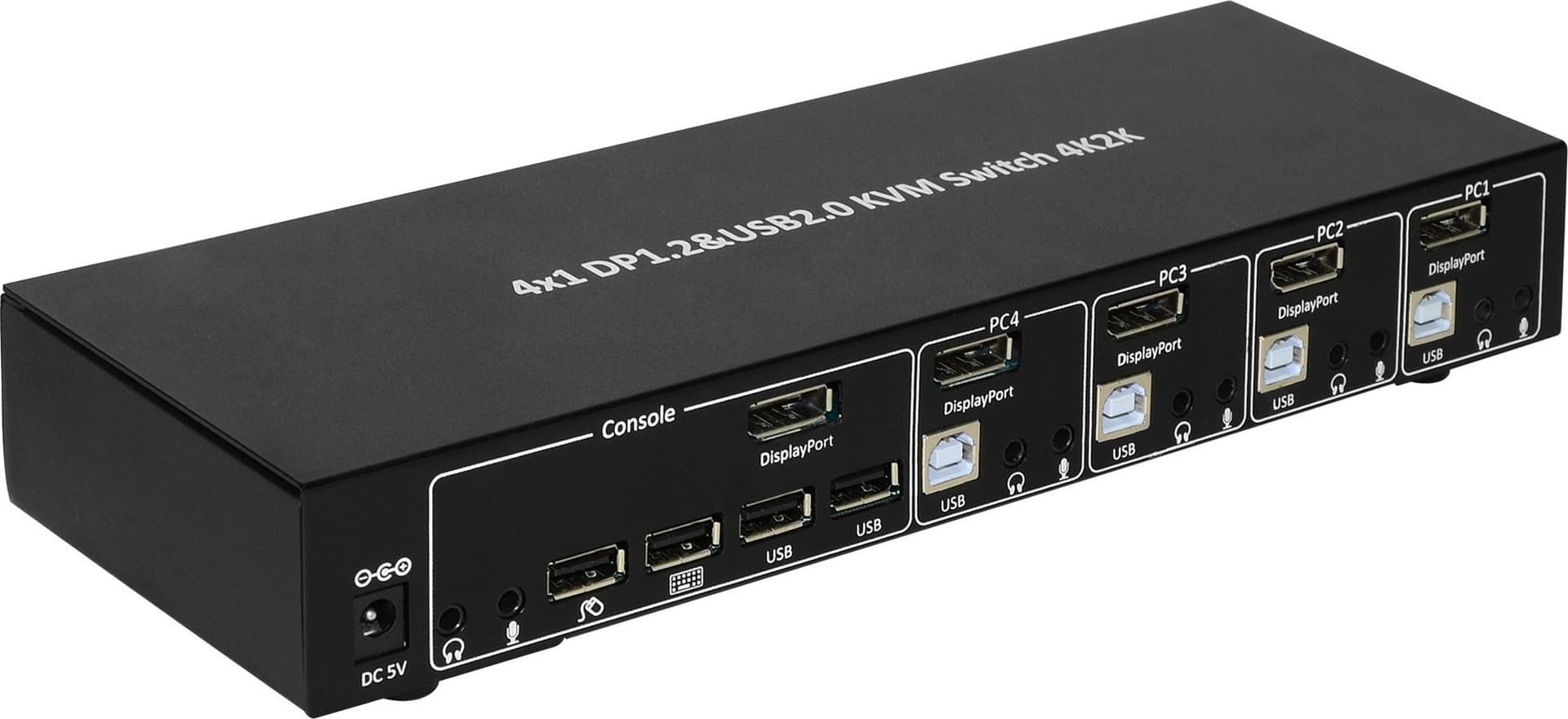 Switch KVM DisplayPort 1.2 e USB 2.0 4 porte con hub e audio in  Scontolo.net - Potenza, commercioVirtuoso.it