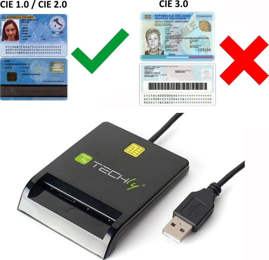 Lettore di Smart Card USB Esterno Nero in Lettori schede di memoria esterni Scontolo.net - Potenza, commercioVirtuoso.it
