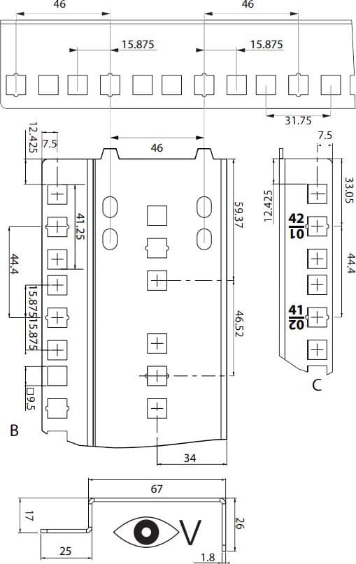 Staffe Montanti per Rack 19'' 42U in Staffe e supporti per mensole Scontolo.net - Potenza, commercioVirtuoso.it