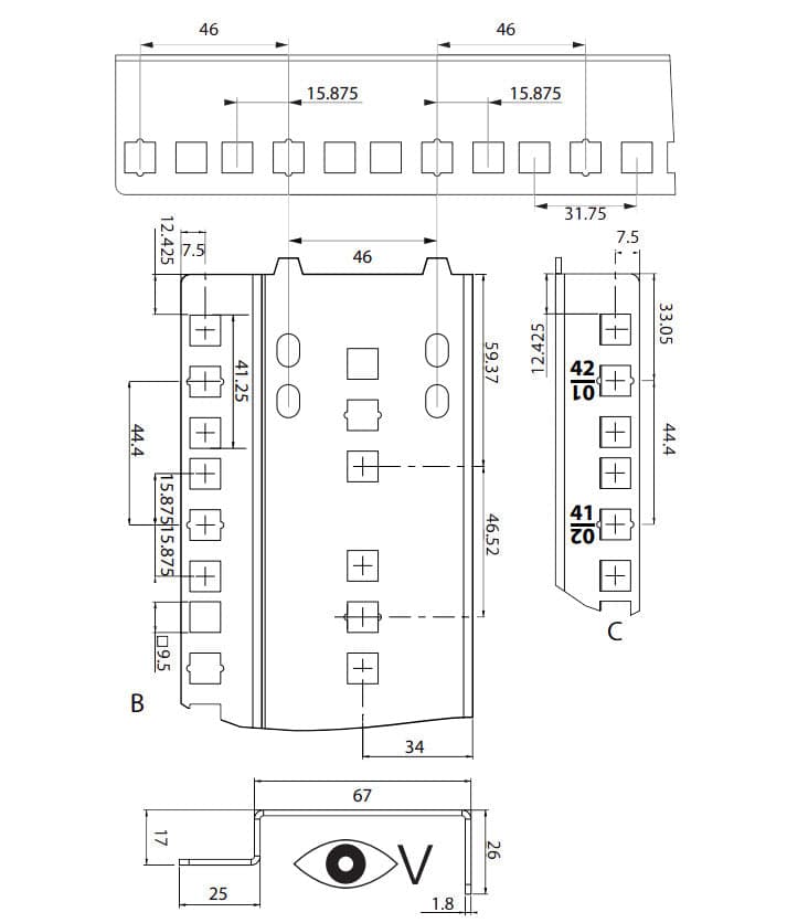 Staffe Montanti per Rack 19'' 42U in Staffe e supporti per mensole Scontolo.net - Potenza, commercioVirtuoso.it