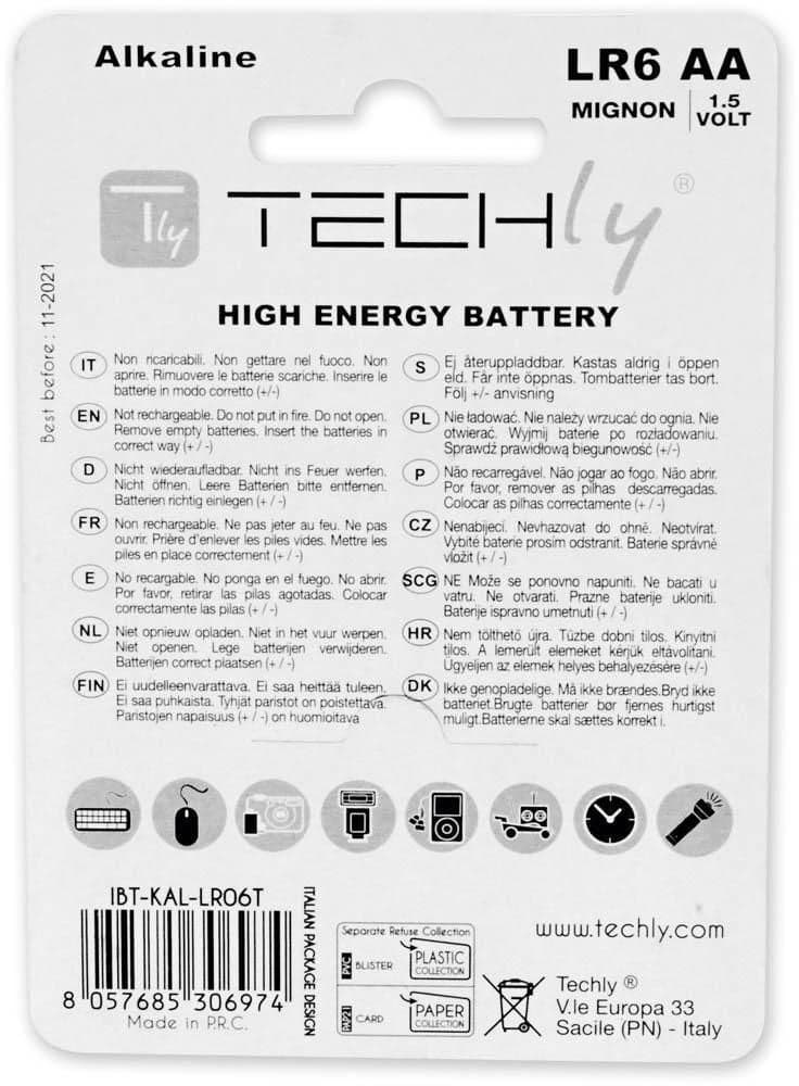 Blister 4 Batterie High Power Stilo AA Alcaline LR06 1,5V in Pile monouso Scontolo.net - Potenza, commercioVirtuoso.it