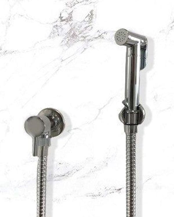 Kit idroscopino doccetta bidet moderno in ottone completo flessibile 120 support abs in Rubinetti per bidet BagnoClic.it - Pregnana Milanese, commercioVirtuoso.it