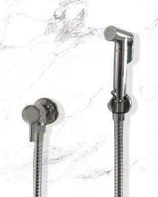Kit idroscopino doccetta bidet moderno in ottone completo flessibile 120 support abs in Rubinetti per bidet BagnoClic.it - Pregnana Milanese, commercioVirtuoso.it