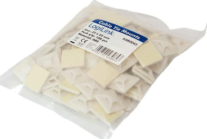 Supporto Autoadesivo 25x25mm per Fascette 100 Pz Beige in Stringicavi Scontolo.net - Potenza, commercioVirtuoso.it