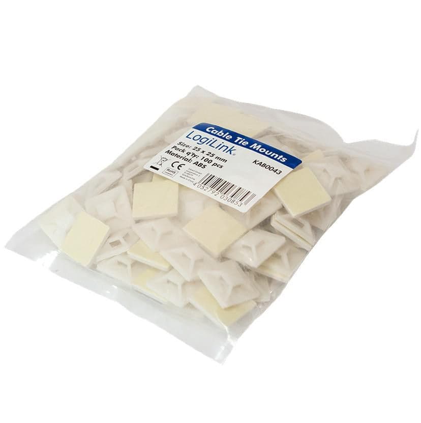 Supporto Autoadesivo 25x25mm per Fascette 100 Pz Beige in Stringicavi Scontolo.net - Potenza, commercioVirtuoso.it