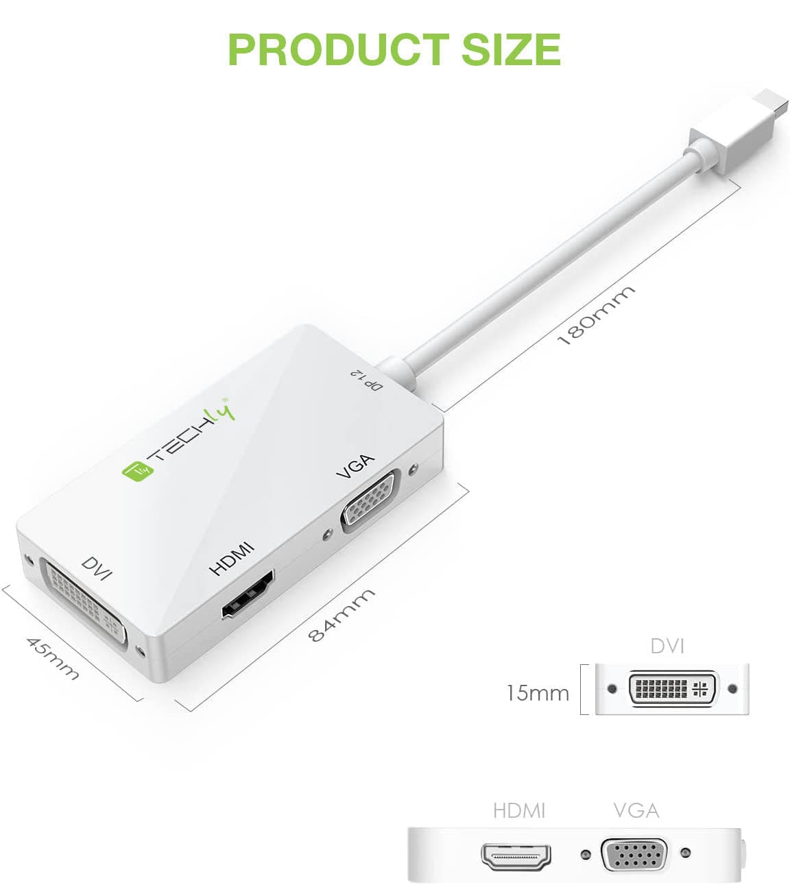 Adattatore 3 in 1 Mini DisplayPort 1.2 (Thunderbolt) a HDMI/DVI/VGA in  Scontolo.net - Potenza, commercioVirtuoso.it