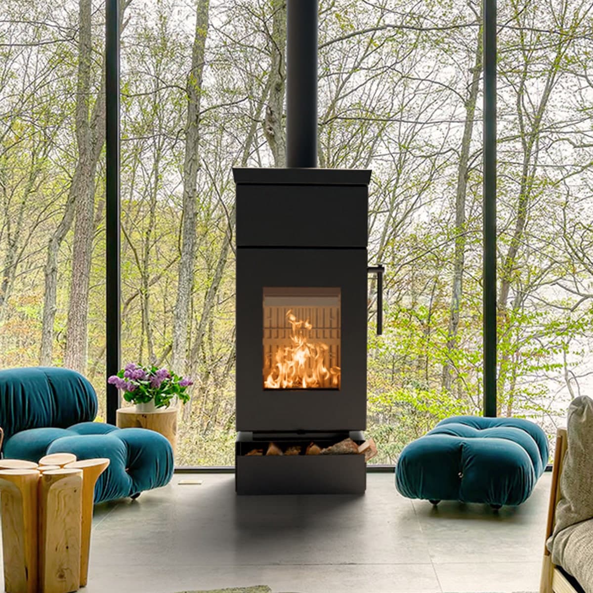 Thermorossi Stufa a Legna Zen T 9 kW in Sigillanti per caminetto e forno Masterbrico - Longobardi, commercioVirtuoso.it