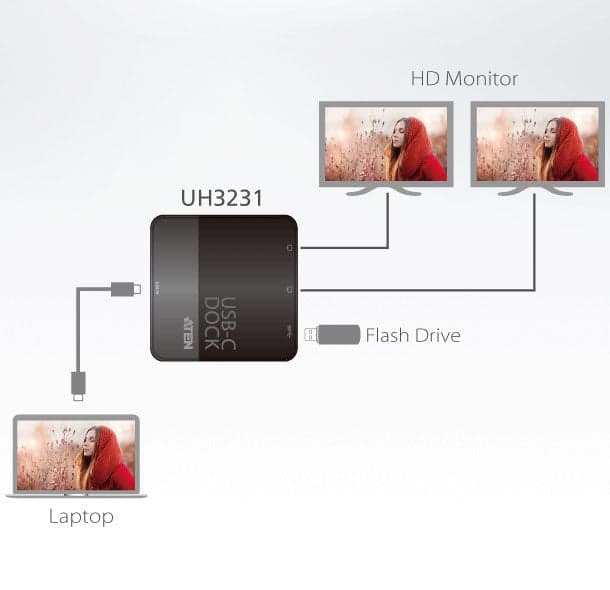 Splitter USB-C a 2 DisplayPort Dual-View con USB 3.1, UH3231-AT in  Scontolo.net - Potenza, commercioVirtuoso.it