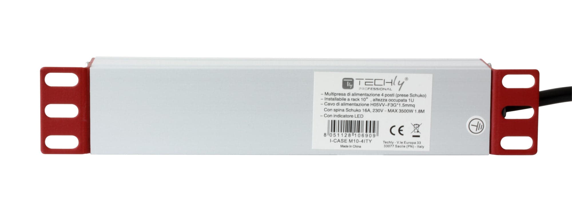 Multipresa 4 Posti da Rack 10'' Spina Schuko Angolata 1U Installazione Posteriore in Multiprese Scontolo.net - Potenza, commercioVirtuoso.it