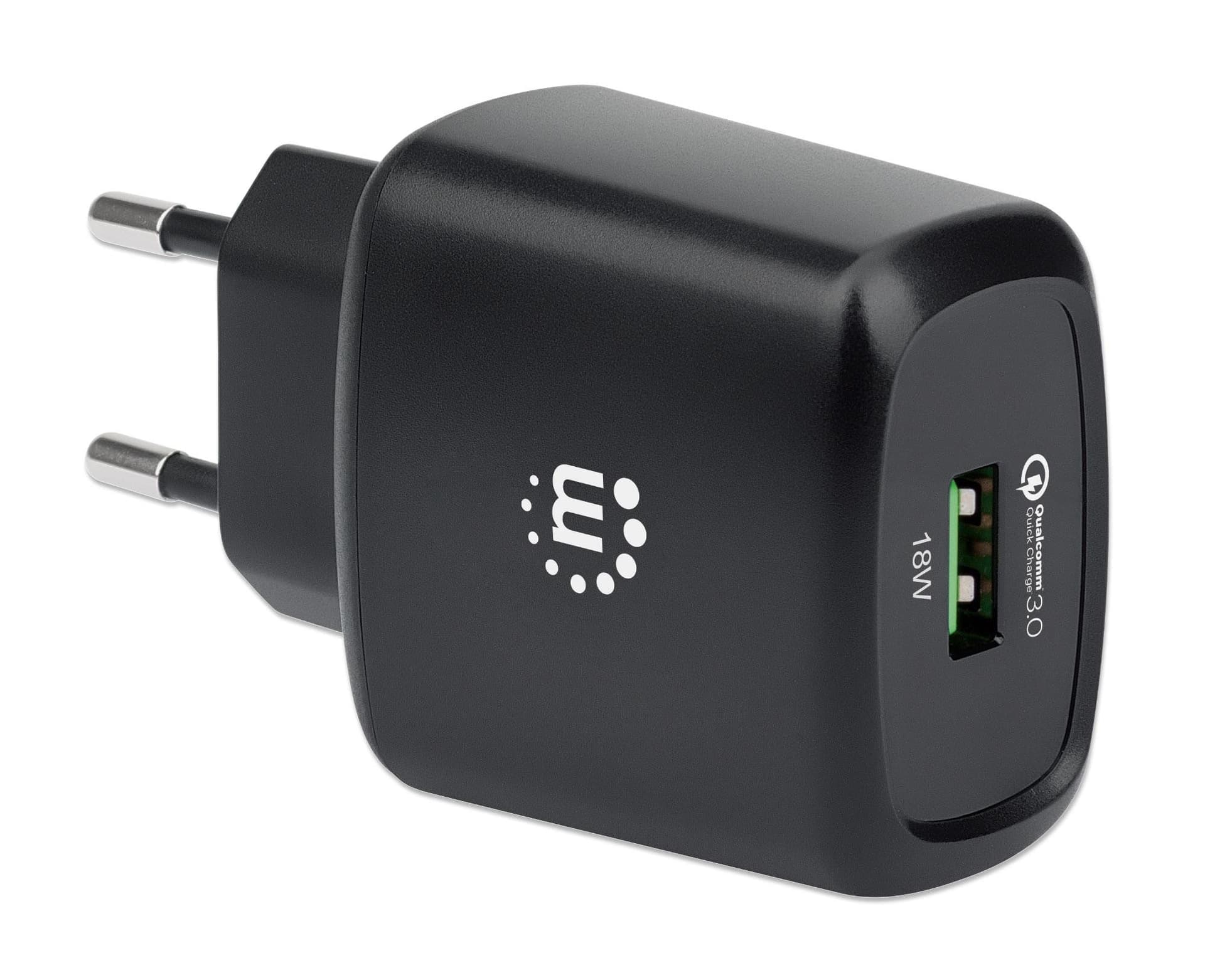 Caricatore USB da Muro QC3.0 18W Quick Charge&trade Nero in Caricabatterie da muro Scontolo.net - Potenza, commercioVirtuoso.it