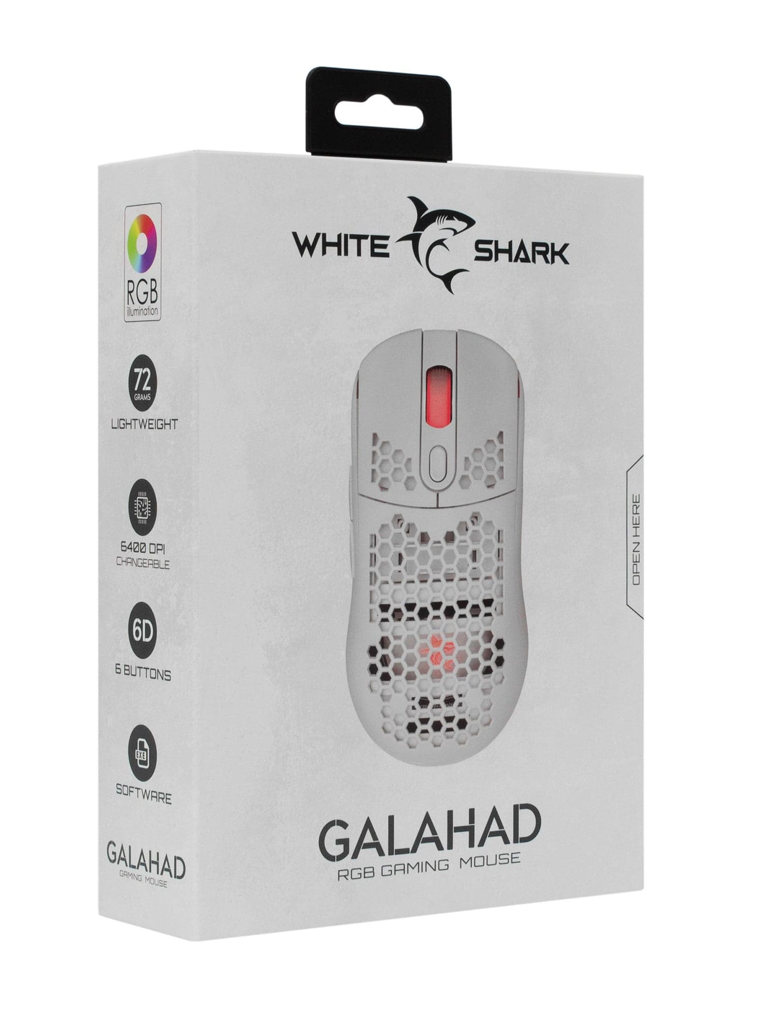 Gaming Mouse Galahad RGB 6400 6D dpi bianco in Mouse da gioco Scontolo.net - Potenza, commercioVirtuoso.it