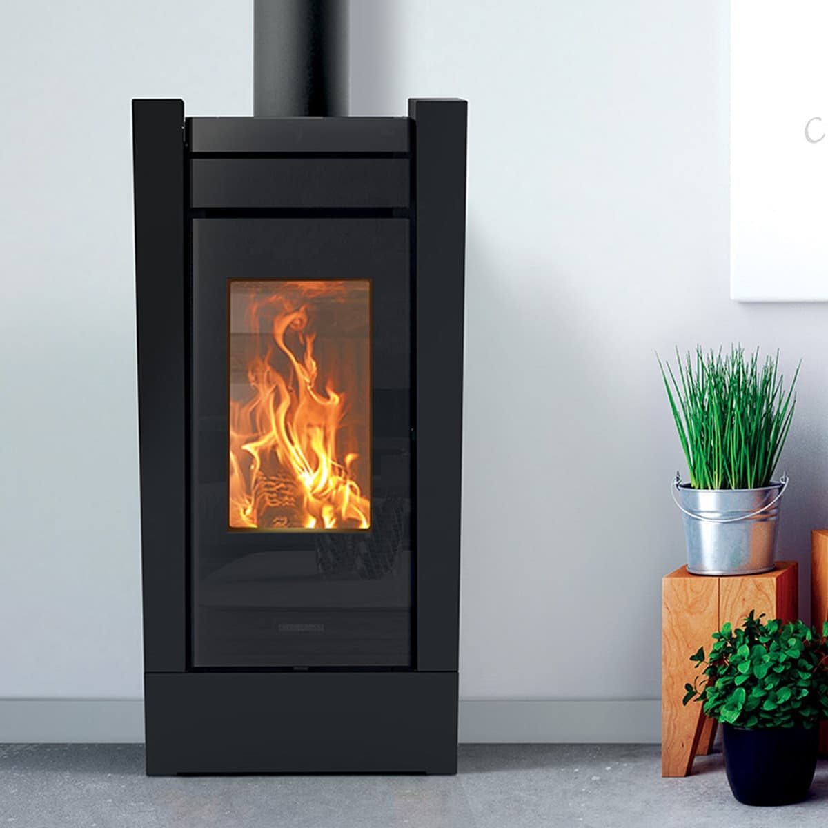 Thermorossi Termostufa a Legna Creo Evo Wood 10,1kW in Forni caminetto Masterbrico - Longobardi, commercioVirtuoso.it