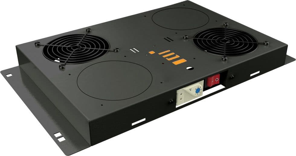 Kit di Ventilazione a Soffitto per Rack 19'' 2 Ventole Nero in Ventilatori bagno Scontolo.net - Potenza, commercioVirtuoso.it