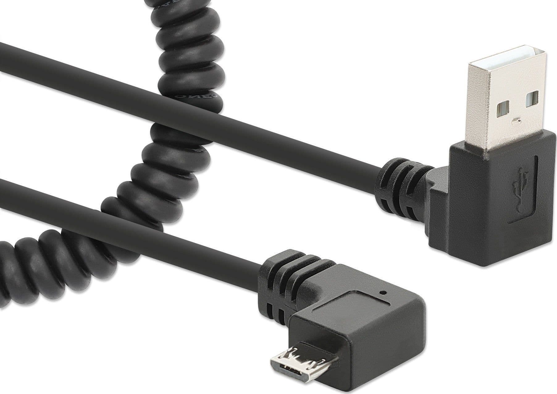 Cavo di Ricarica USB-A a Micro-USB 1m Spiralato Nero in  Scontolo.net - Potenza, commercioVirtuoso.it