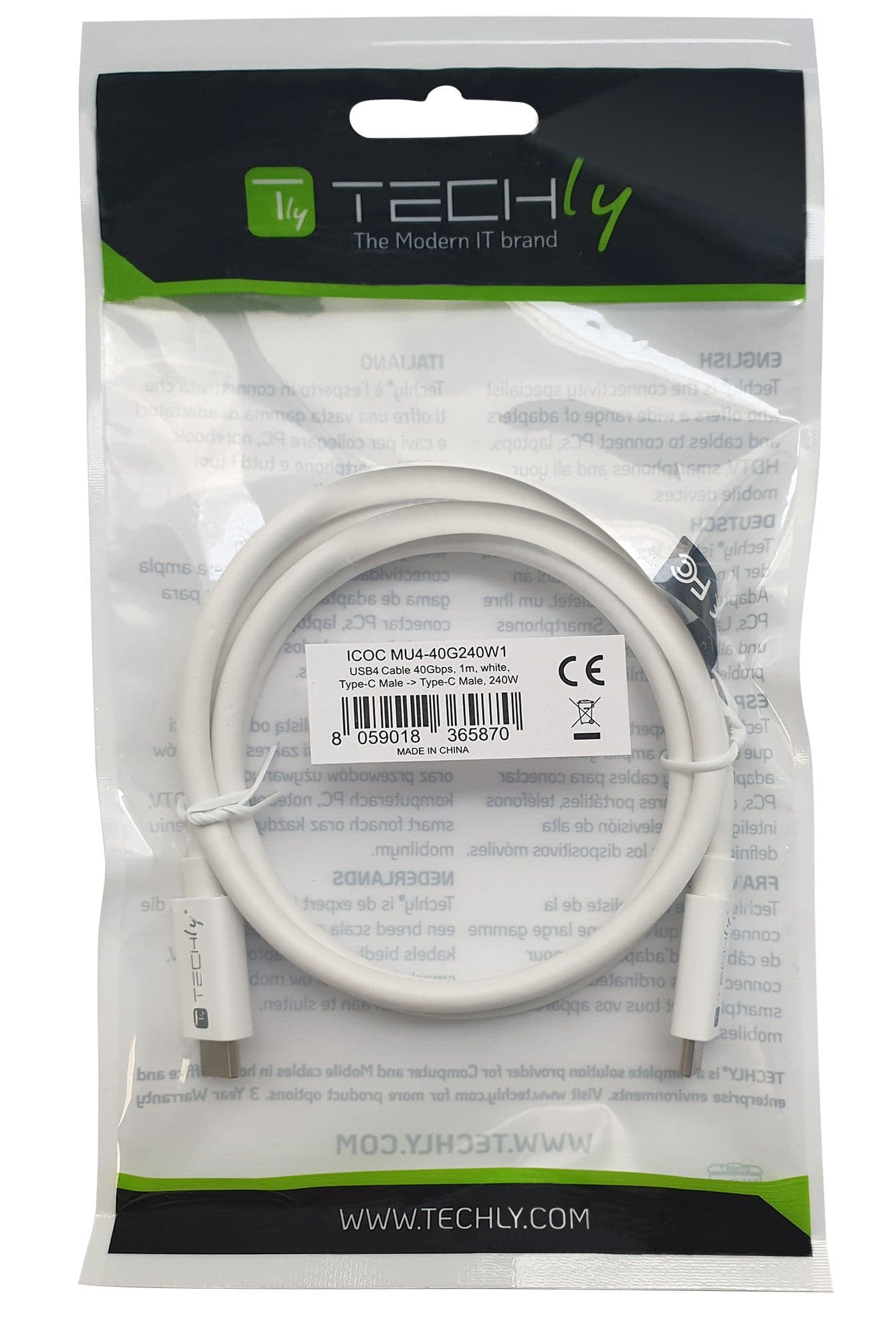 Cavo USB4 Gen3 EPR USB-C&trade M/M 40G 240W PD3.1 8K E-Mark Certificato 1m in  Scontolo.net - Potenza, commercioVirtuoso.it
