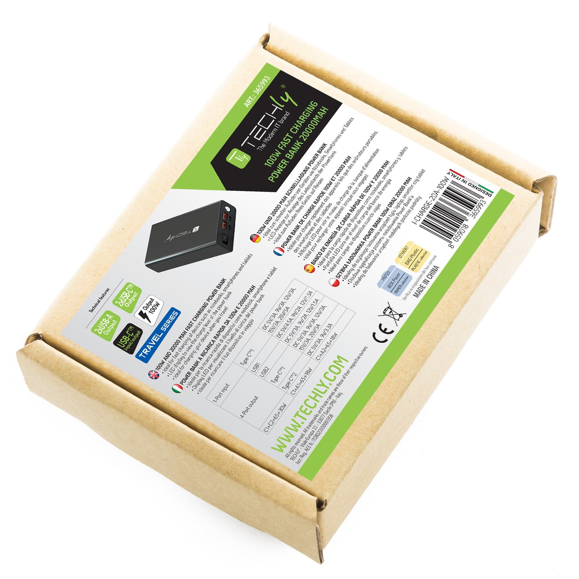Power Bank Smartphone 20000 mAh 100W USB-C&trade 4 Porte Output in Caricabatterie portatile Scontolo.net - Potenza, commercioVirtuoso.it