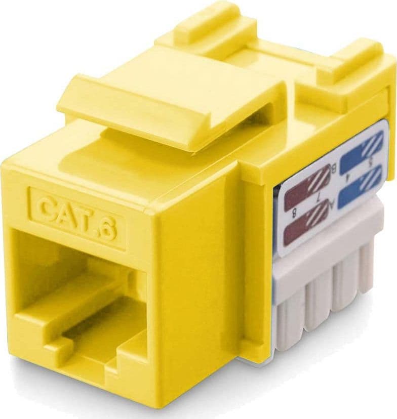 Frutto Keystone RJ45 Cat.6 UTP IDC 90&deg Giallo in Cavi Ethernet Scontolo.net - Potenza, commercioVirtuoso.it