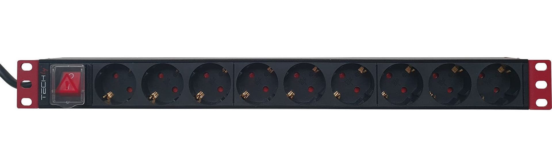 Multipresa 9 Posti da Rack 19'' con Interruttore Spina Schuko Angolata 1U in Multiprese Scontolo.net - Potenza, commercioVirtuoso.it