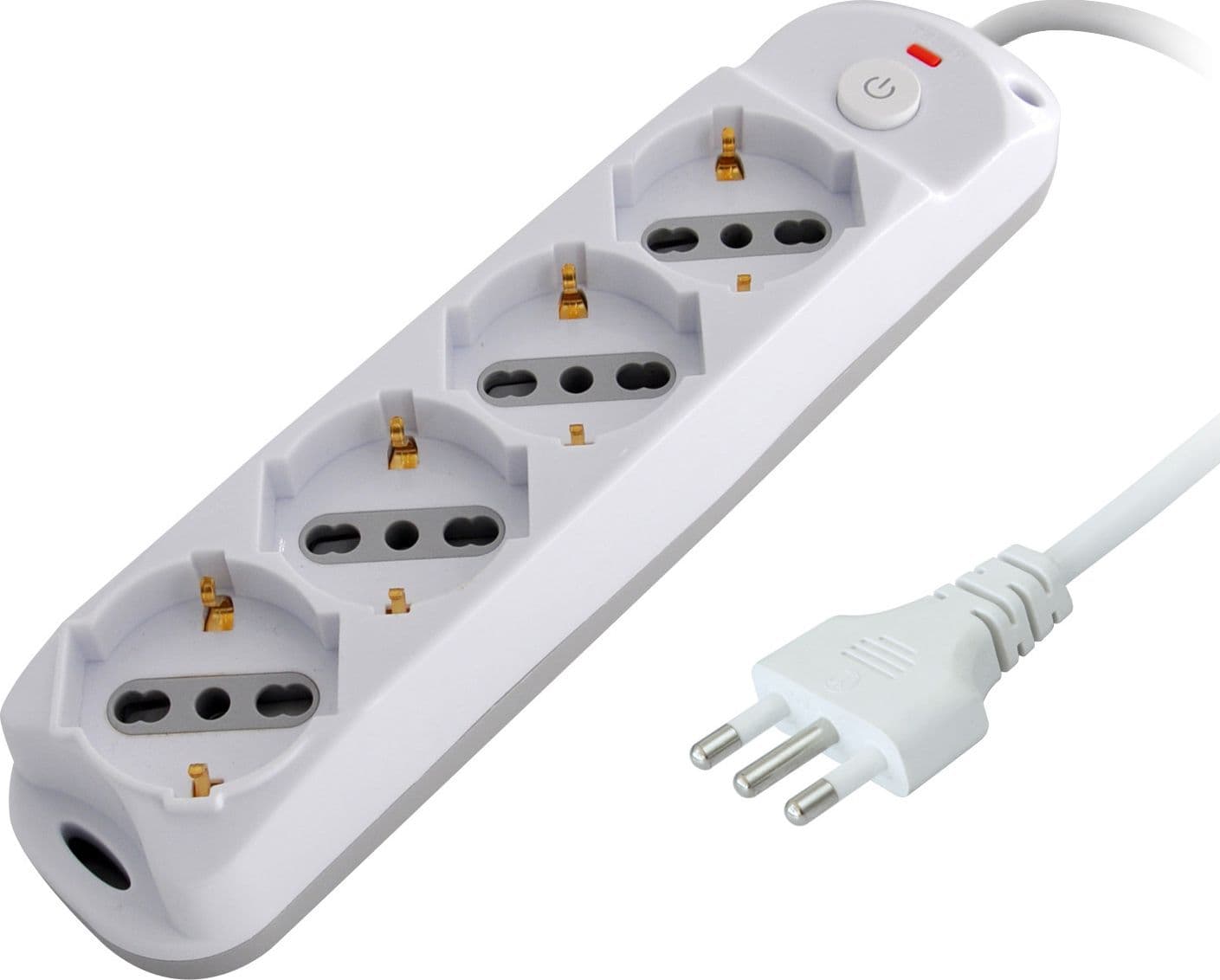 Presa Multipla a 4 Posti Italiana Bipasso/Schuko Spina 16A in Multiprese Scontolo.net - Potenza, commercioVirtuoso.it