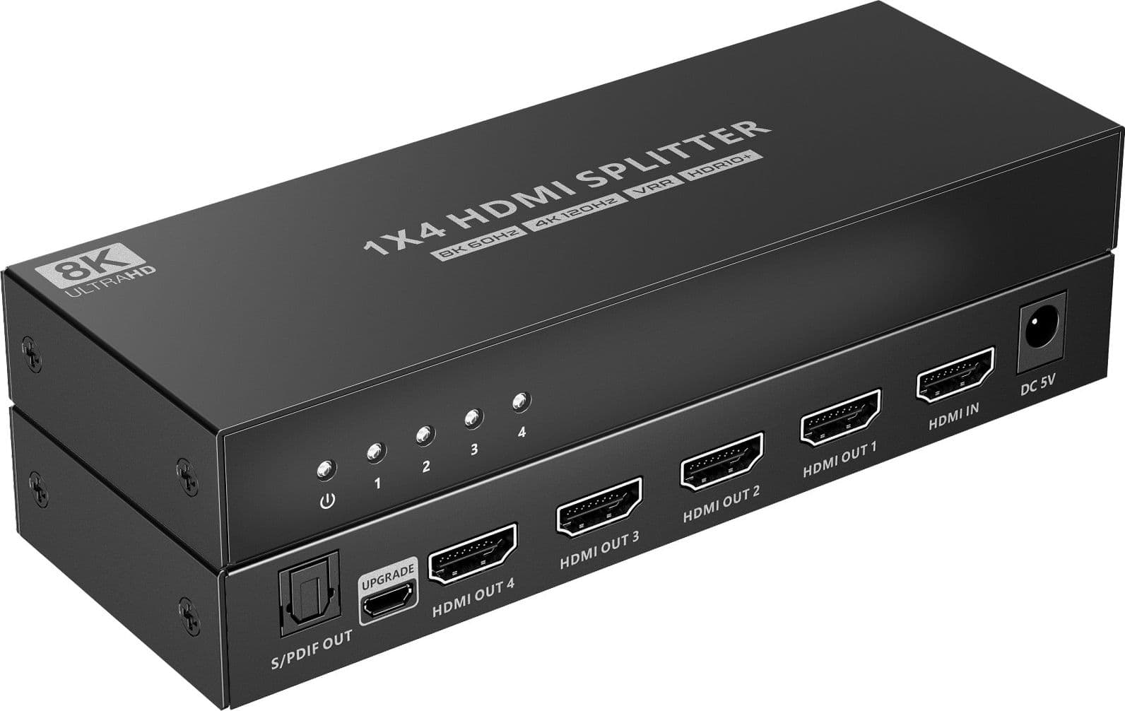 Splitter HDMI 8K UHD 3D 60Hz 4 vie CEC SPDIF Ottico in Convertitori D-A Scontolo.net - Potenza, commercioVirtuoso.it
