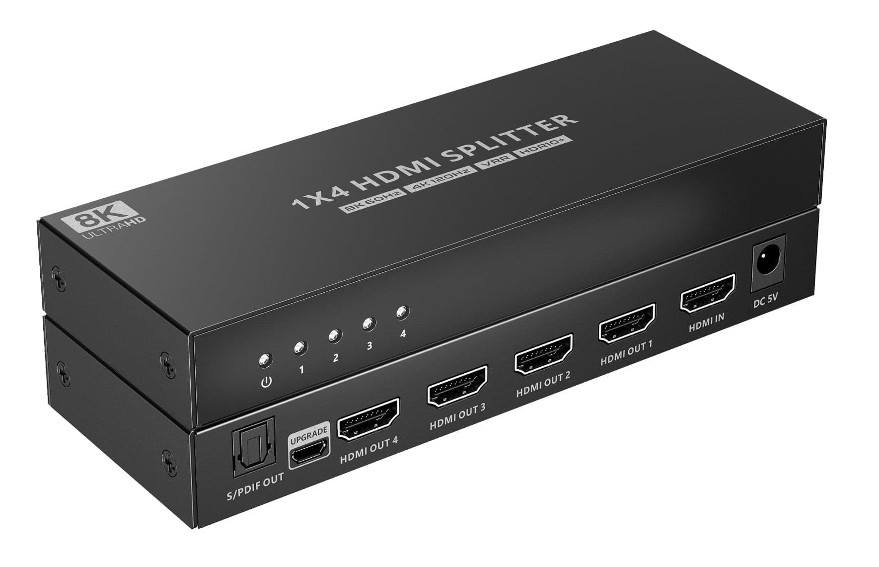 Splitter HDMI 8K UHD 3D 60Hz 4 vie CEC SPDIF Ottico in Convertitori D-A Scontolo.net - Potenza, commercioVirtuoso.it