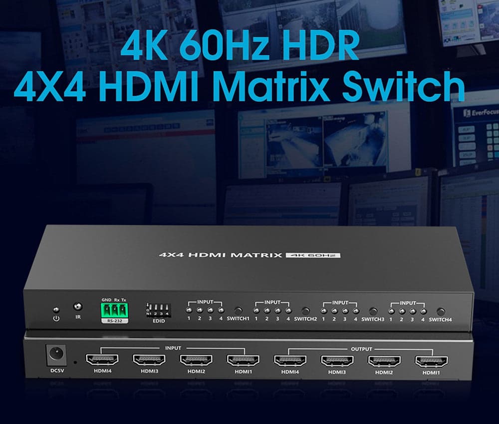 Switch Matrix HDMI2.0 4x4 4K@60 Hz in Selettori audio-video Scontolo.net - Potenza, commercioVirtuoso.it