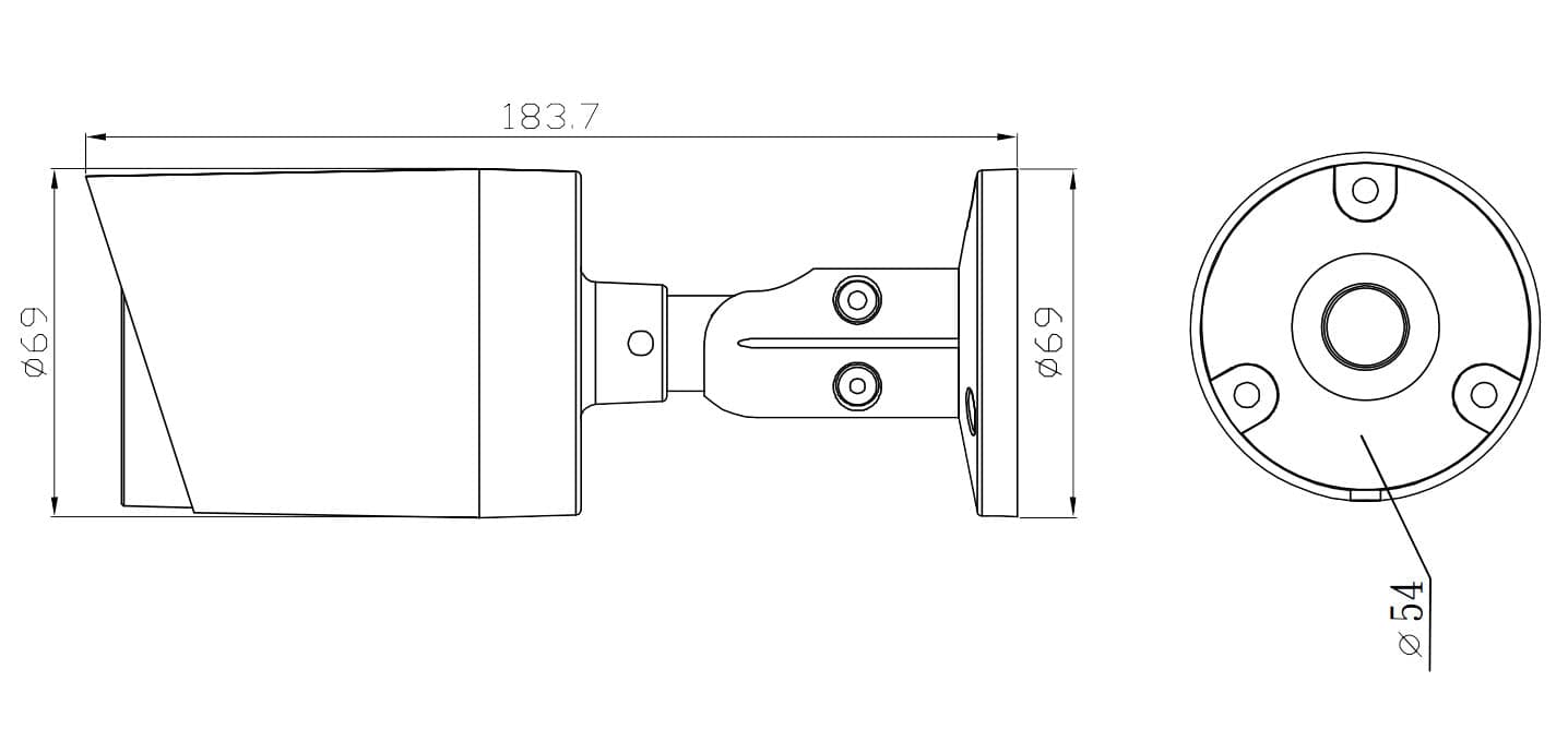 Telecamera IP Bullet IR H.265 da 5MP Rilevamento Basato su AI, DGM5106SVAT in Bullet camera Scontolo.net - Potenza, commercioVirtuoso.it