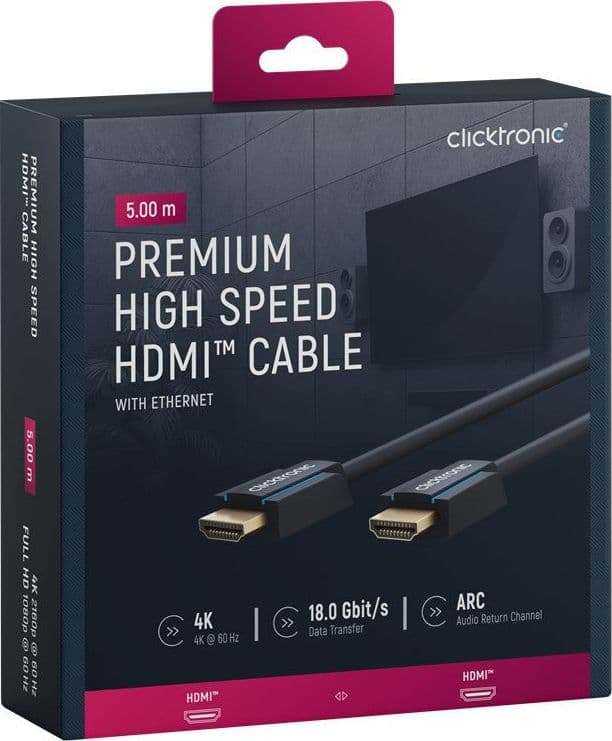 Cavo HDMI High Speed Ethernet A/A M/M 5 m Alta Qualit&agrave in Cavi HDMI Scontolo.net - Potenza, commercioVirtuoso.it