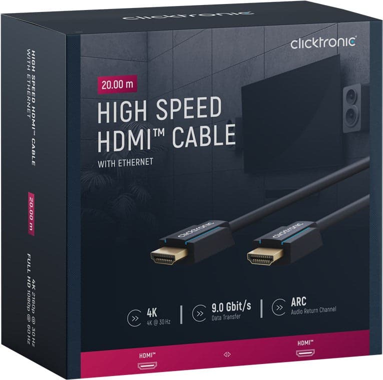 Cavo HDMI High Speed Ethernet A/A M/M 20 m Alta Qualit&agrave in Cavi HDMI Scontolo.net - Potenza, commercioVirtuoso.it