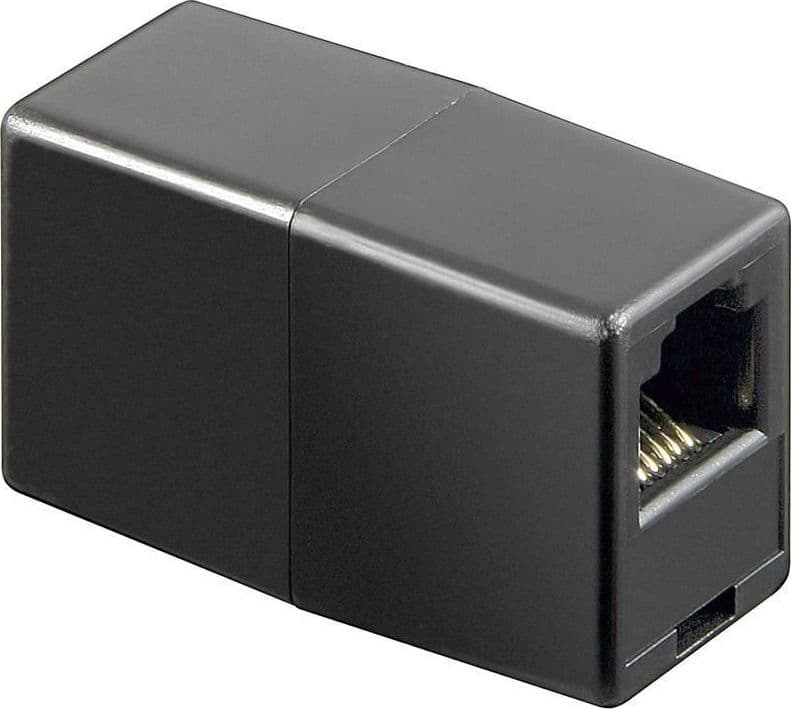 Adattatore Telefonico RJ12 6 poli 6 contatti Pin to Pin F/F Nero in Cavi Scontolo.net - Potenza, commercioVirtuoso.it