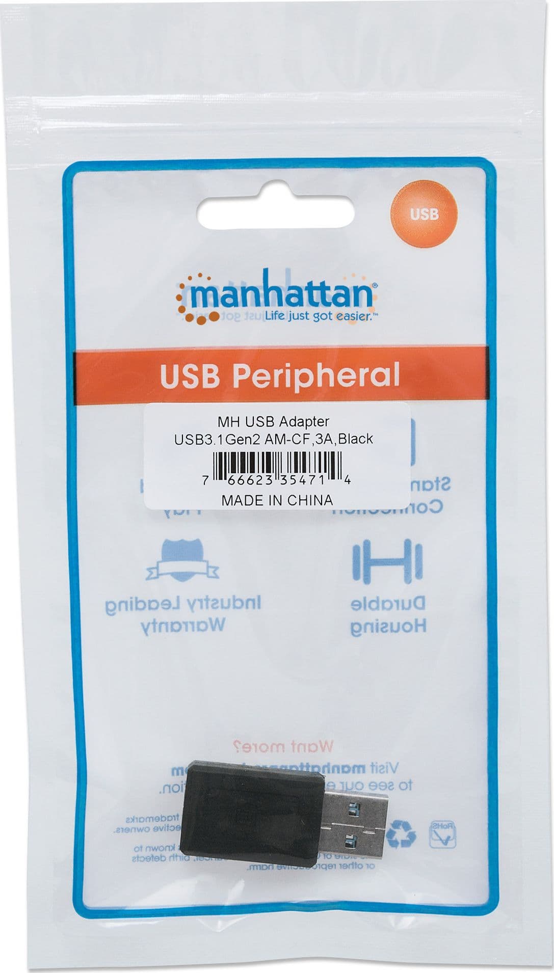 Adattatore Convertitore USB3.1 Gen2 USB A Maschio a USB-C&trade Femmina in Caricabatterie da muro Scontolo.net - Potenza, commercioVirtuoso.it