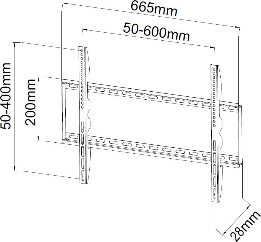 Staffa a Muro Fissa Slim TV LED LCD 40-65'' in Supporti da parete e da soffitto Scontolo.net - Potenza, commercioVirtuoso.it