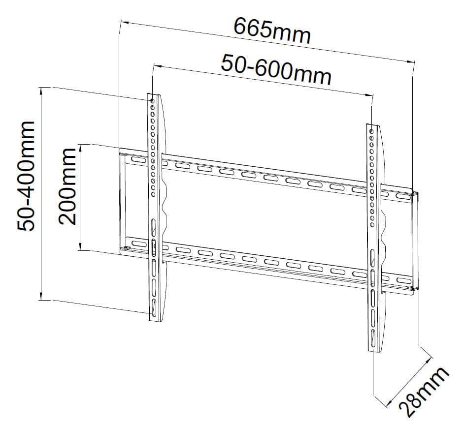Staffa a Muro Fissa Slim TV LED LCD 40-65'' in Supporti da parete e da soffitto Scontolo.net - Potenza, commercioVirtuoso.it