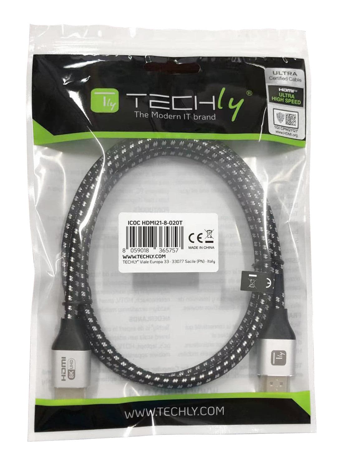 Cavo HDMI&trade Ultra High Speed 48Gbps Maschio / Maschio 8K@60Hz Certificato 2m in Cavi HDMI Scontolo.net - Potenza, commercioVirtuoso.it
