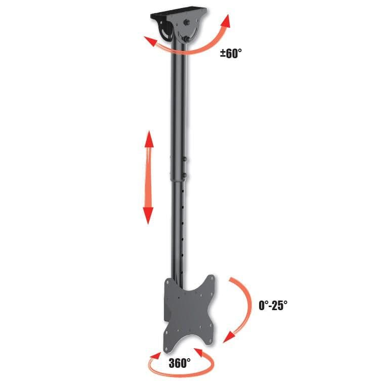 Supporto Telescopico a Soffitto fino a 1,6m per TV LED LCD 23-42'' in Supporti da parete e da soffitto Scontolo.net - Potenza, commercioVirtuoso.it