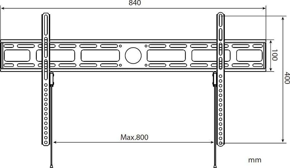 Supporto a Muro per TV LED LCD 42-80'' Ultra Slim fisso H400mm in Supporti da parete e da soffitto Scontolo.net - Potenza, commercioVirtuoso.it