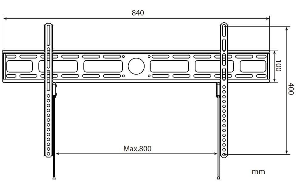 Supporto a Muro per TV LED LCD 42-80'' Ultra Slim fisso H400mm in Supporti da parete e da soffitto Scontolo.net - Potenza, commercioVirtuoso.it
