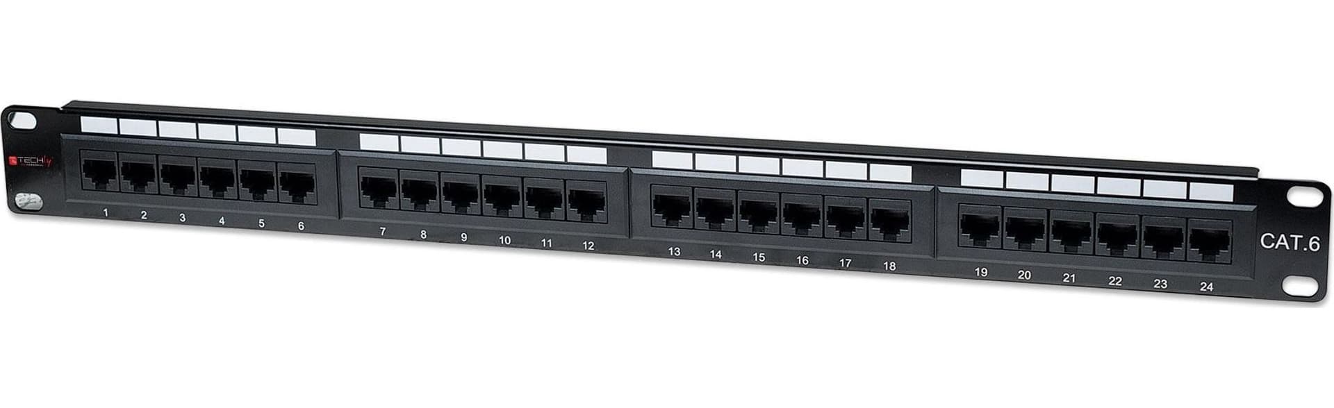 Pannello Patch UTP 24 Posti RJ45 Cat.6 Techly in Pannelli patch Ethernet Scontolo.net - Potenza, commercioVirtuoso.it