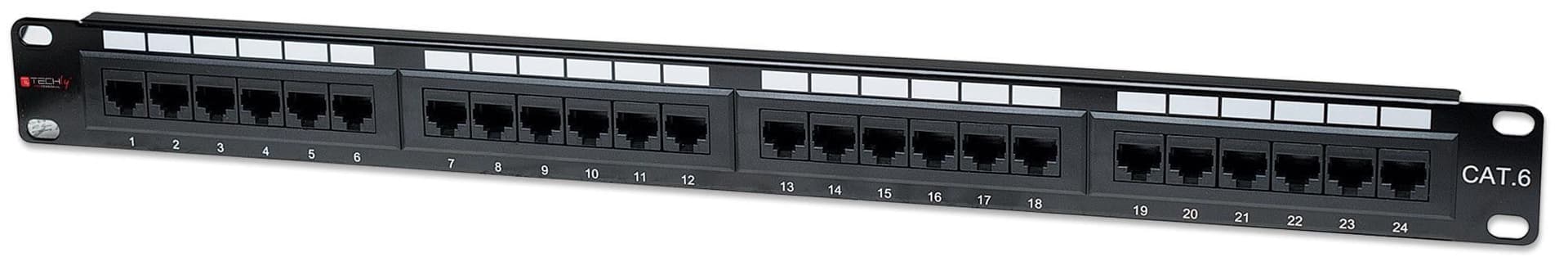Pannello Patch UTP 24 Posti RJ45 Cat.6 Techly in Pannelli patch Ethernet Scontolo.net - Potenza, commercioVirtuoso.it