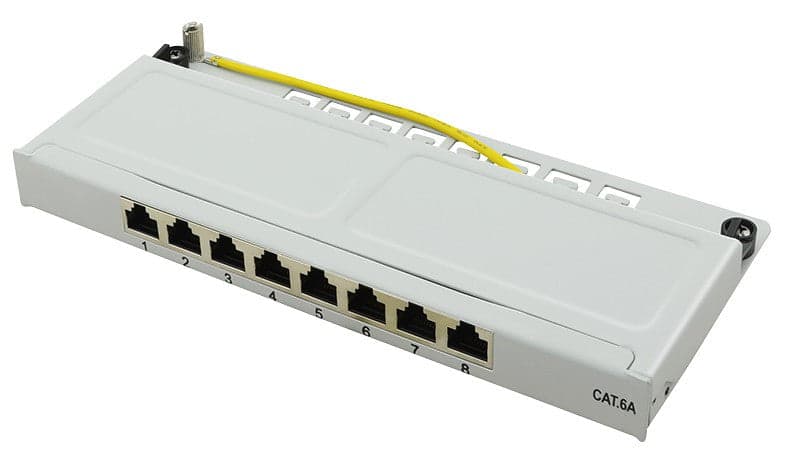 Mini Panello Patch Cat.6A, schermato, 0,5U, 8 Porte, Grigio in Cavi Ethernet Scontolo.net - Potenza, commercioVirtuoso.it