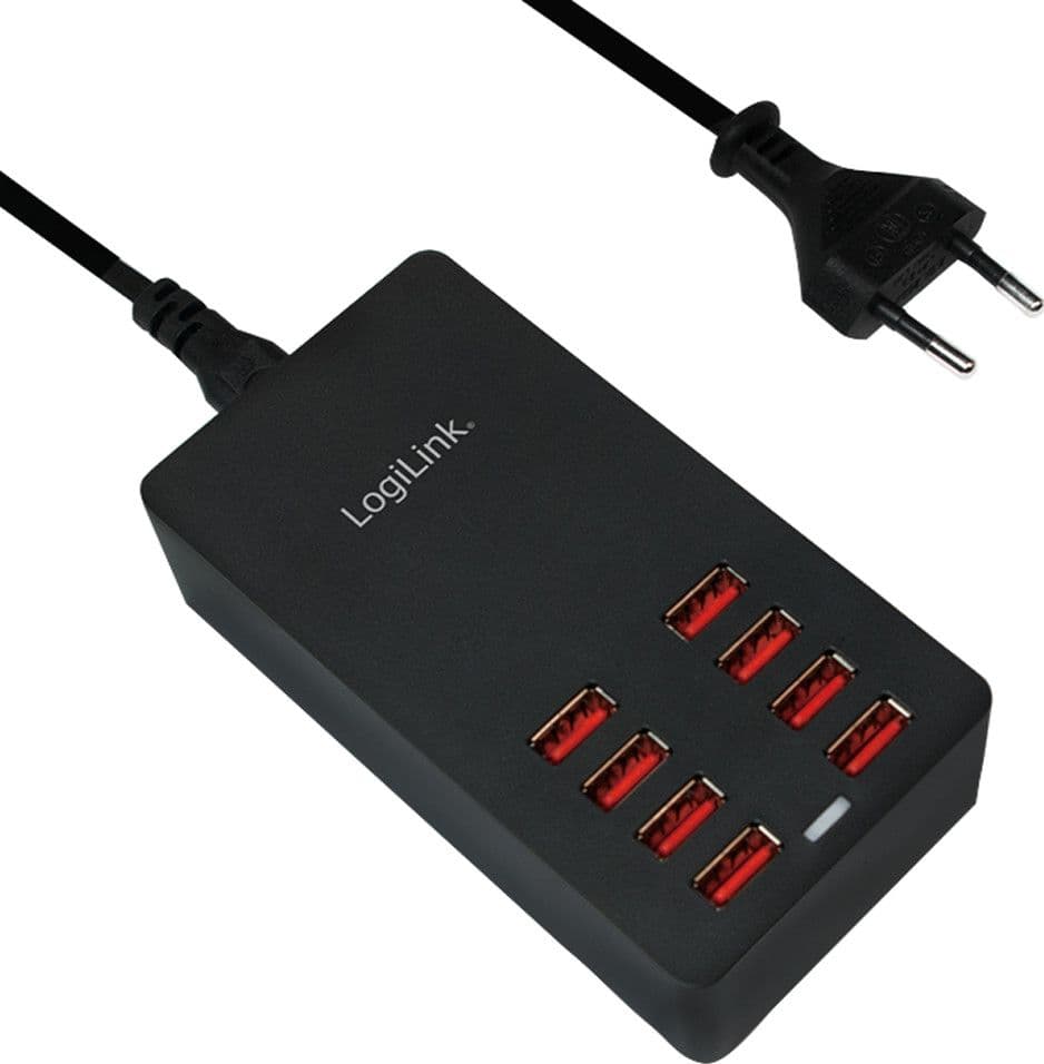 Caricatore da Tavolo a 8 porte USB 44W Nero in Caricabatterie da muro Scontolo.net - Potenza, commercioVirtuoso.it